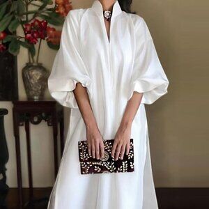 Elegant Plus Size Women Office Maxi Dress